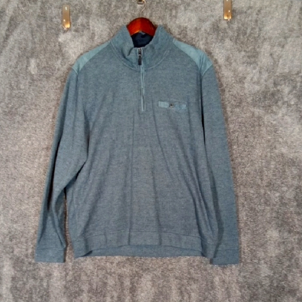 Ted Baker London Noir 1/4 Zip Pullover Sweater  Office Business Wear Size 7 USAL